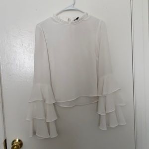 White Bell Sleeves Top